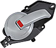 96482 Front, Driver Side Chrome Lever with Black Bezel Interior Door Handle, Without Door Lock Button, Help Series