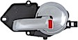 96483 Front, Passenger Side Chrome Lever with Black Bezel Interior Door Handle, Without Door Lock Button, Help Series