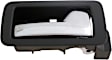 96491 Rear, Passenger Side Chrome Lever with Black Bezel Interior Door Handle, Help Series