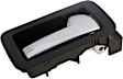 96491 Rear, Passenger Side Chrome Lever with Black Bezel Interior Door Handle, Help Series