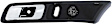 96492 Front, Driver Side Chrome Lever with Black Bezel Interior Door Handle, Without Door Lock Button, Help Series
