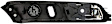 96492 Front, Driver Side Chrome Lever with Black Bezel Interior Door Handle, Without Door Lock Button, Help Series