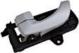 96526 Front, Driver Side Black bezel with silver lever Interior Door Handle, Help Series