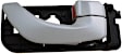 96529 Rear, Passenger Side Black bezel with silver lever Interior Door Handle, Without Door Lock Button, Help Series
