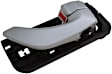 96529 Rear, Passenger Side Black bezel with silver lever Interior Door Handle, Without Door Lock Button, Help Series
