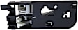 96529 Rear, Passenger Side Black bezel with silver lever Interior Door Handle, Without Door Lock Button, Help Series