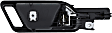 96579 Front Or Rear, Driver Side Chrome Lever with Black Bezel Interior Door Handle, Sedan, Help Series