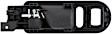 96582 Front, Passenger Side Chrome Lever with Black Bezel Interior Door Handle, Without Door Lock Button, Help Series