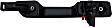 96614 Rear, Driver Side Black Exterior Door Handle, Without Key Hole, Help Series