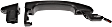 96662 Front, Passenger Side Chrome Exterior Door Handle, Without Key Hole, Help Series