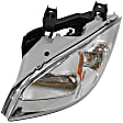 2005-2010 Chevrolet Cobalt - Driver Side Headlight, with Bulb, Halogen, LS/LT/Sport/SS Models, Smoked Lens, with Bracket
