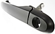 Front, Driver Side Smooth Black Exterior Door Handle, With Key Hole