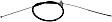 1990 Toyota Pickup - Parking Brake Cable, Standard Cab Pickup, 2.4L 4Cyl,  RWD; with Short Bed