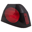 Passenger Side, Outer Tail Light, with Bulb, Halogen, Red Lens