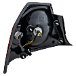 Passenger Side, Outer Tail Light, with Bulb, Halogen, Red Lens