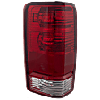 Driver Side Tail Light, without Bulb, Halogen, Clear and Red Lens