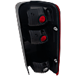 Driver Side Tail Light, without Bulb, Halogen, Clear and Red Lens