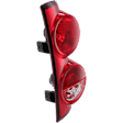 Passenger Side Tail Light, without Bulb, Halogen, Clear and Red Lens