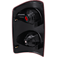 Passenger Side Tail Light, without Bulb, Halogen, Clear and Red Lens