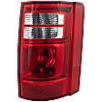 Passenger Side Tail Light, with Bulb, Halogen, Clear and Red Lens
