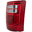Passenger Side Tail Light, with Bulb, Halogen, Clear and Red Lens