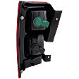 Passenger Side Tail Light, with Bulb, Halogen, Clear and Red Lens