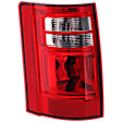Driver Side Tail Light, with Bulb, Halogen, Clear and Red Lens