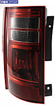 Driver Side Tail Light, with Bulb, Halogen, Clear and Red Lens, CAPA CERTIFIED