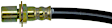 H116680 Rear, Center First Stop Series Brake Line, Metal and Rubber