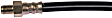H24115 Front, Driver Side, Lower First Stop Series Brake Line, Metal and Rubber