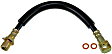 H380280 Front, Driver or Passenger Side First Stop Series Brake Line, Metal and Rubber