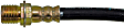 Front, Passenger Side First Stop Series Brake Line, Metal and Rubber