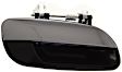 Rear, Passenger Side Chrome Lever with Smooth Black Bezel Exterior Door Handle, Without Key Hole