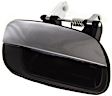 Rear, Passenger Side Chrome Lever with Smooth Black Bezel Exterior Door Handle, Without Key Hole