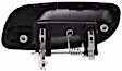 Rear, Passenger Side Chrome Lever with Smooth Black Bezel Exterior Door Handle, Without Key Hole