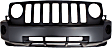 2009 Jeep Patriot - Front Primed Bumper Cover, For Models With Fog Lights, Without Tow Hook, CAPA Certified