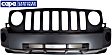 2009 Jeep Patriot - Front Primed Bumper Cover, For Models With Fog Lights, Without Tow Hook, CAPA Certified