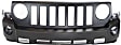 Front Primed Bumper Cover, With Tow Hook Holes, Without Parking Aid Sensor Holes, With Fog Light, Headlight and Turn Signal Light Holes