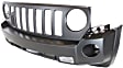 Front Primed Bumper Cover, With Tow Hook Holes, Without Parking Aid Sensor Holes, With Fog Light, Headlight and Turn Signal Light Holes
