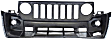 Front Primed Bumper Cover, With Tow Hook Holes, Without Parking Aid Sensor Holes, With Fog Light, Headlight and Turn Signal Light Holes