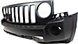 Front Primed Bumper Cover, With Tow Hook Holes, Without Parking Aid Sensor Holes, With Fog Light, Headlight and Turn Signal Light Holes, CAPA Certified