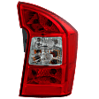 Passenger Side Tail Light, with Bulb, Halogen, Clear and Red Lens