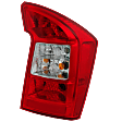 Passenger Side Tail Light, with Bulb, Halogen, Clear and Red Lens