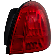 Passenger Side Tail Light, without Bulb, Halogen, Red Lens, 8 Cyl., 4.6L Engine, CAPA Certified