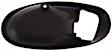 Front, Passenger Side, Interior, Door Handle Trim, Plastic, Black