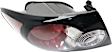 Driver Side, Outer Tail Light, with Bulb, Halogen, Clear and Red Lens