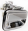 Front, Passenger Side Chrome Exterior Door Handle, With Key Hole