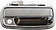 Front, Passenger Side Chrome Exterior Door Handle, With Key Hole