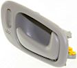 Front or Rear, Passenger Side Interior Door Handle, Gray, With Door Lock Hole, For Models With Power Door Locks