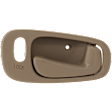 Front or Rear, Passenger Side Interior Door Handle, Beige, With Door Lock Hole, For Models With Power Door Locks